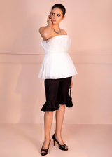 Standing organza top + Crop pants